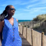 Tissu motif "Lozange Indigo"