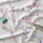 Tissu motif "Corail Blanco"