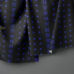 Tissu motif "Tictac Indigo Noir"