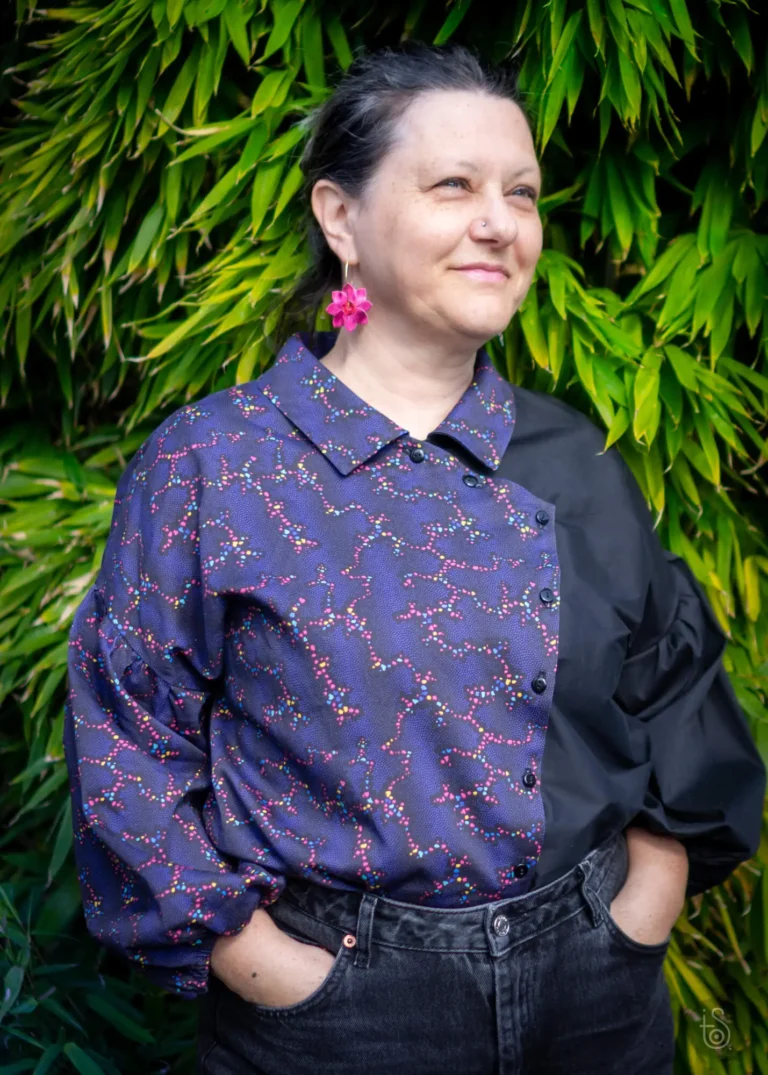 Corail Multicorose en satin de coton