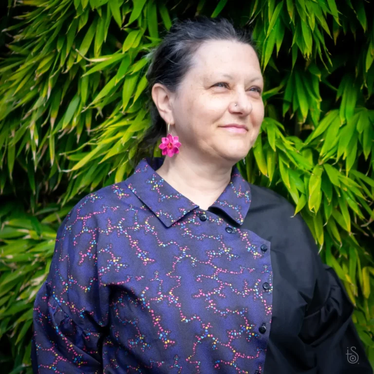 Corail Multicorose en satin de coton