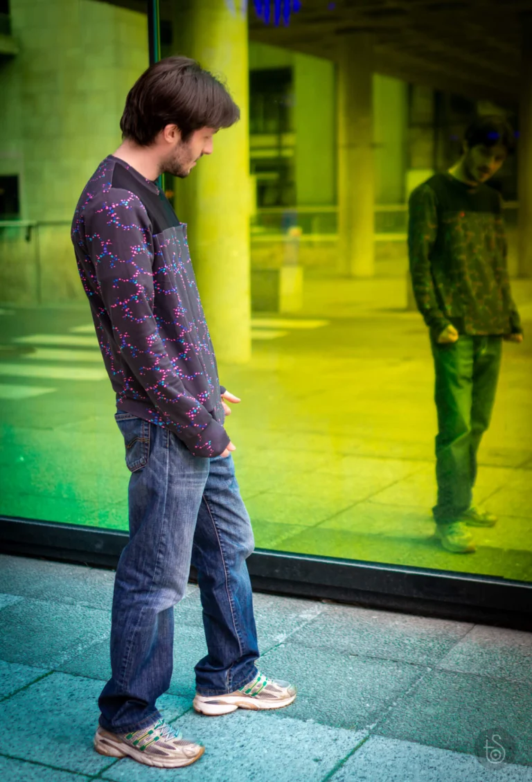 Corail Pois Pois en French Terry