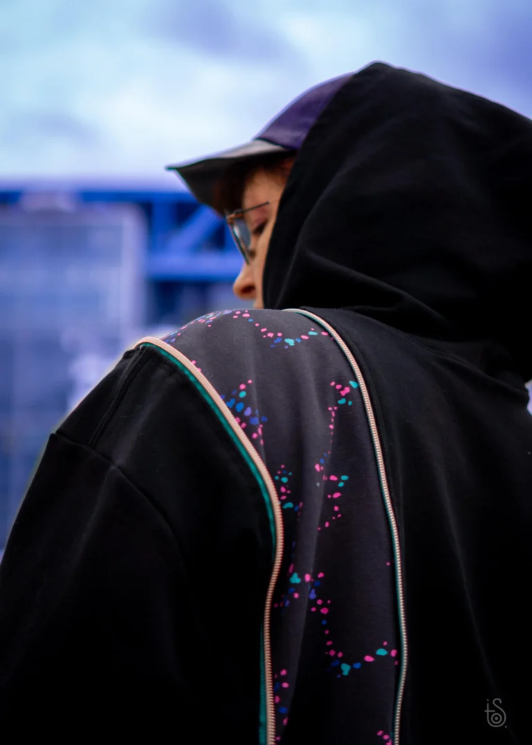 Corail Pois Pois en French Terry