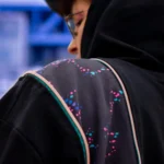 Tissu motif "Corail Pois Pois"