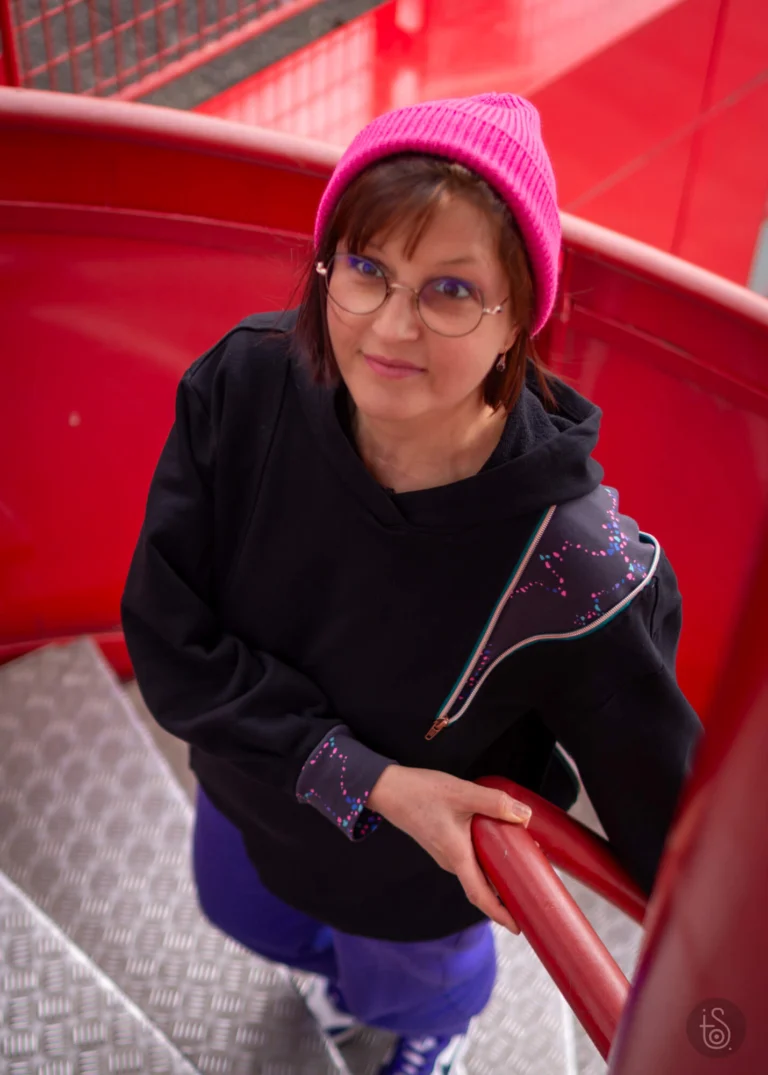 Corail Pois Pois en French Terry