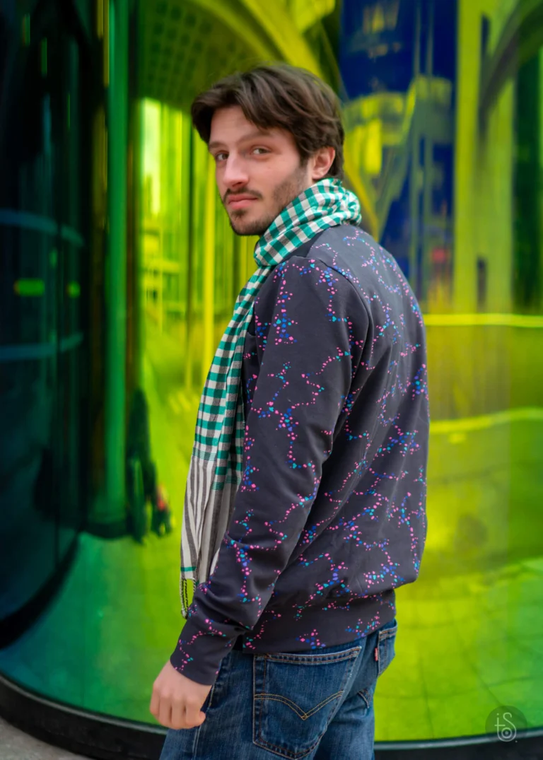 Corail Pois Pois en French Terry