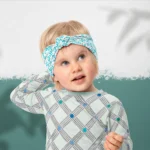 Tissu imprimé Gaufrette Menthe Cassis