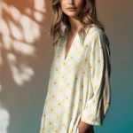 Tissu imprimé Gaufrette Confettis Vanille