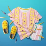 Tissu Berlingot Mangue Fraise