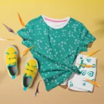 Tissu imprimé Guimauve Kiwi