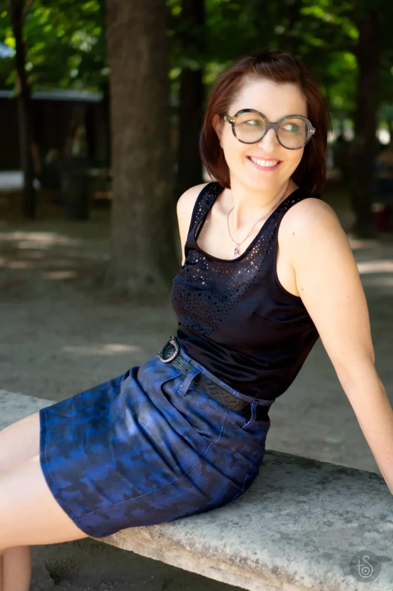 Jupe Jade en toile Panama imprimé Corail Ultraviolet