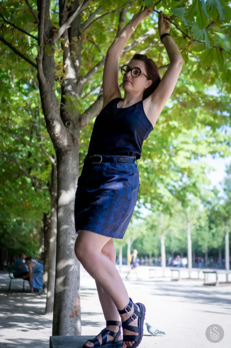 Jupe Jade en toile Panama imprimé Corail Ultraviolet