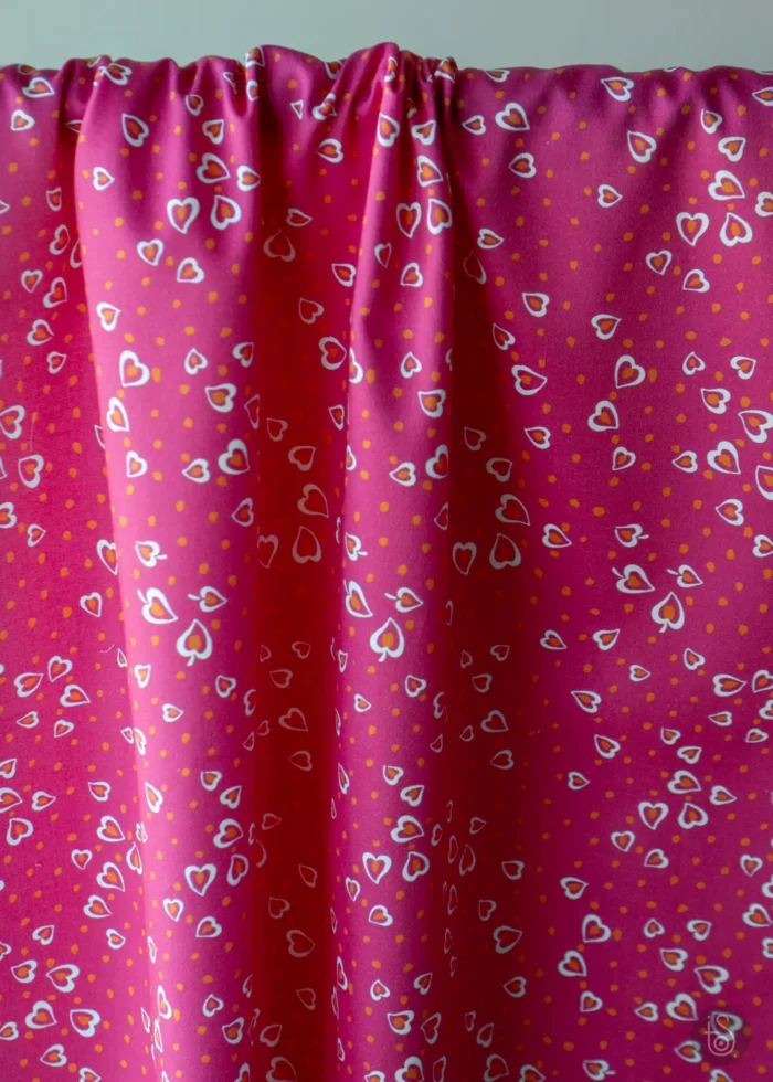 Tissu imprimé Guimauve Framboise – Image 7