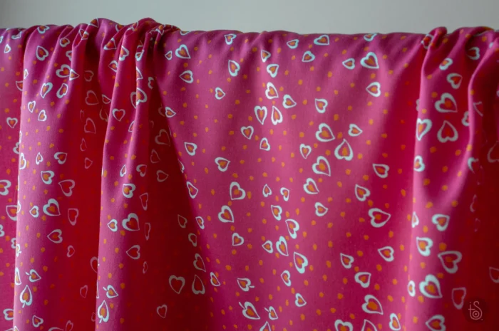 Tissu imprimé Guimauve Framboise – Image 5
