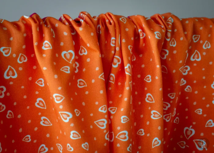 Tissu imprimé Guimauve Mandarine – Image 2