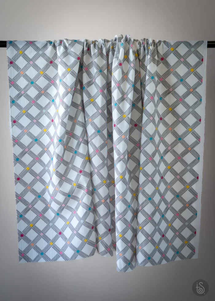 Tissu imprimé Gaufrette Confettis Réglisse – Image 6