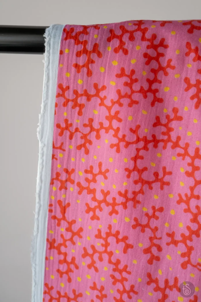 Tissu imprimé Meringue Fraise Mandarine – Image 7