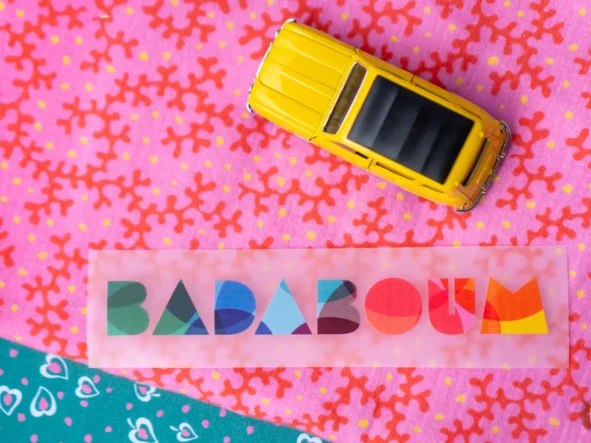 Transfert textile "Badaboum"