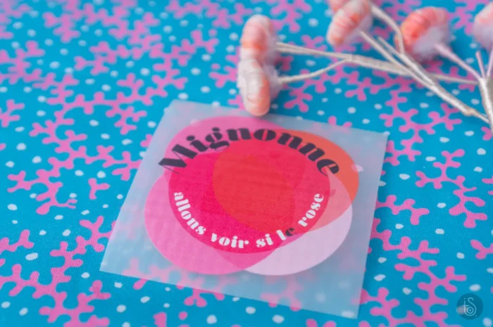 Transfert textile "Mignonne, allons voir si le rose" – Image 2