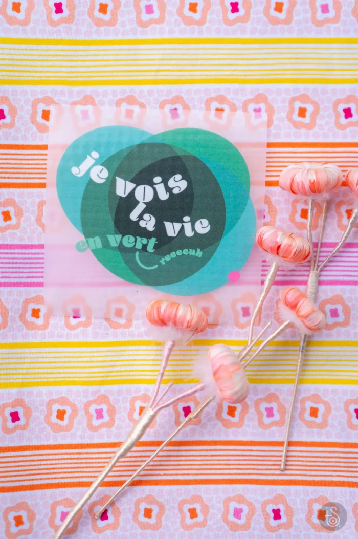 Transfert textile "Je vois la vie en vert" – Image 3