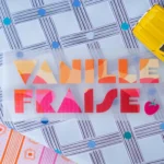 Transfert textile "Vanille-Fraise"
