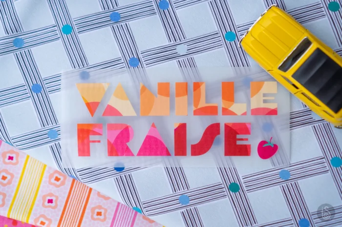 Transfert textile "Vanille-Fraise" – Image 1