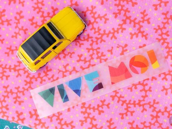 Transfert textile "Vive moi"