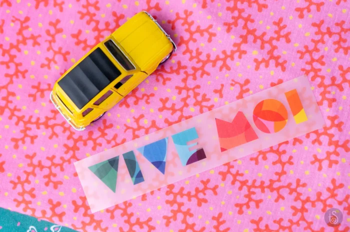 Transfert textile "Vive moi" – Image 1