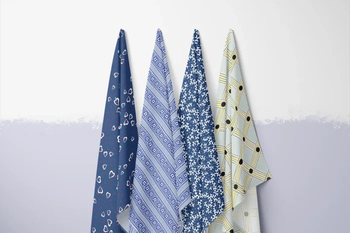 Tissu imprimé Guimauve Héritage • Motif cœurs ou feuilles (années 1920-30) – Image 5
