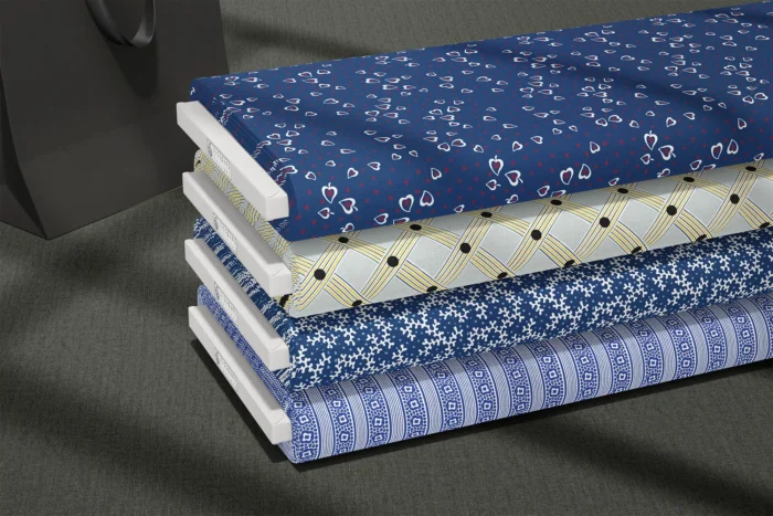 Tissu imprimé Guimauve Héritage • Motif cœurs ou feuilles (années 1920-30) – Image 3