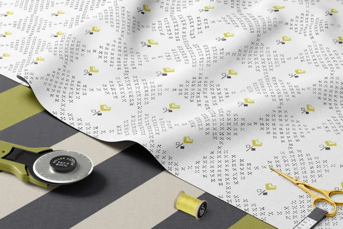 fabriclayers broderie jaune